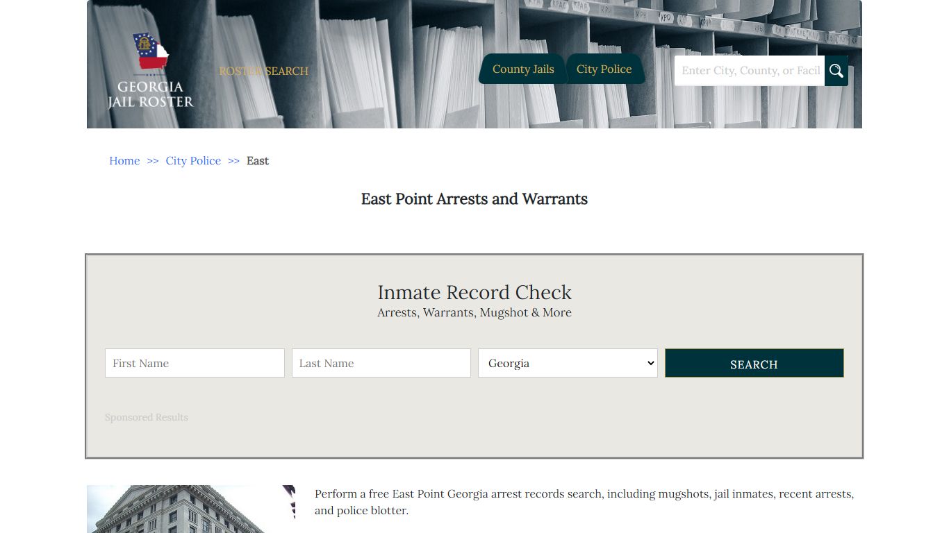 East Point Arrests and Warrants | Georgia Jail Inmate Search