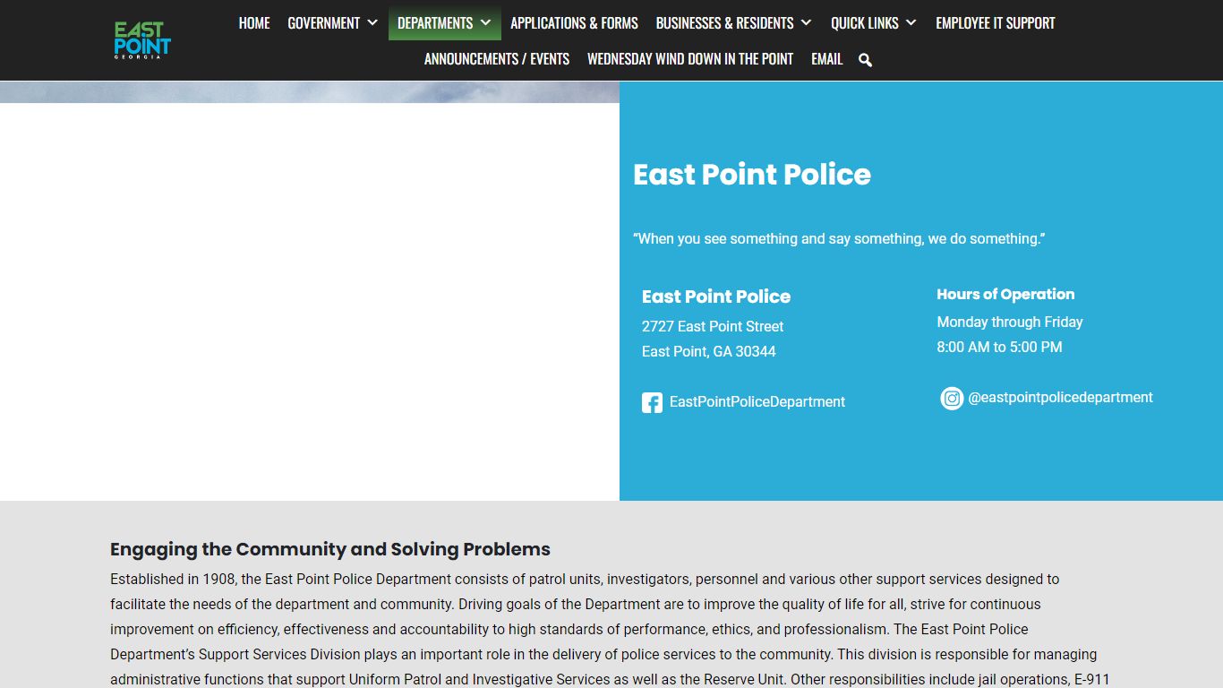 East Point Police - City of East Point, Georgia