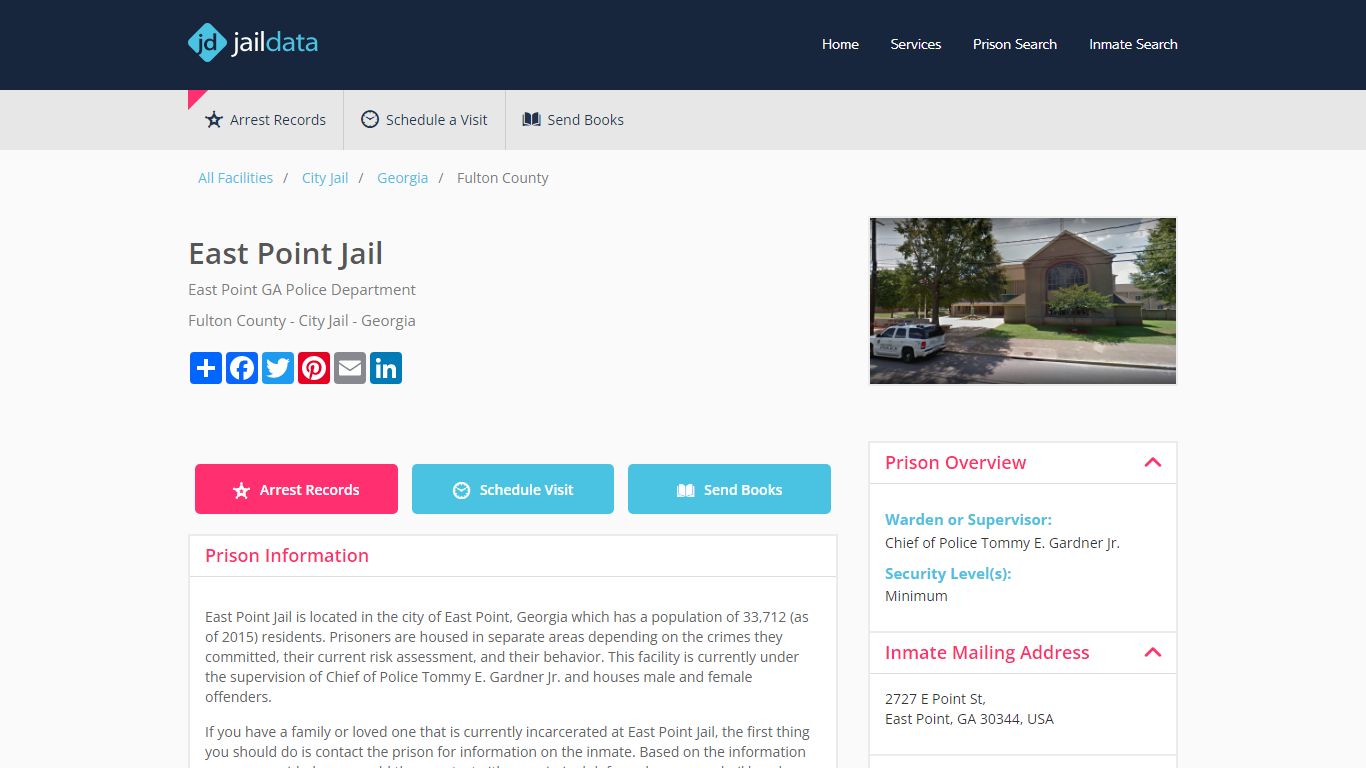 East Point Jail Inmate Search and Prisoner Info - East Point, GA